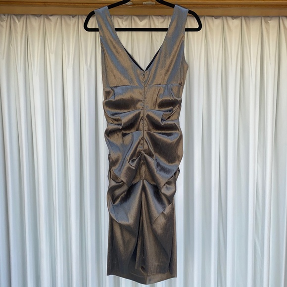 Sleeveless Bronze Cocktail Dress - Picture 4 of 5